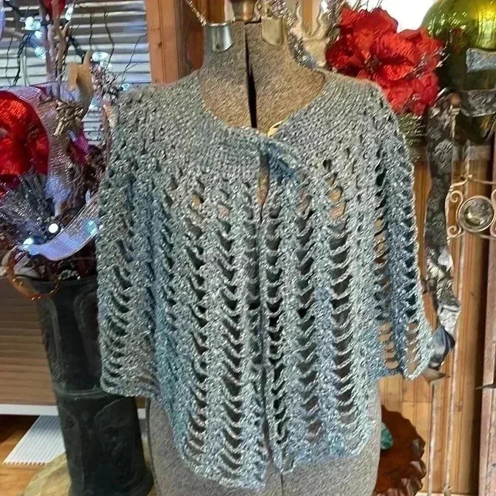 Hand-crocheted shawl. Absolutely beautiful!